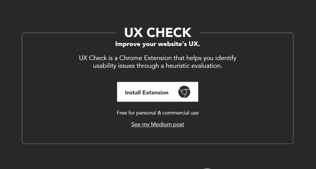UX check excellent and top google chrome extensions for ux designers and developers