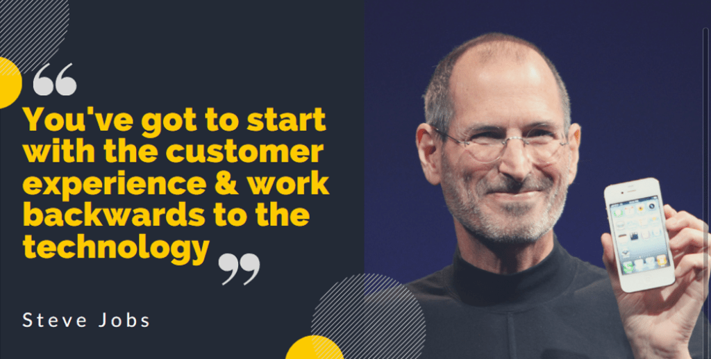 Steve jobs quote about the customer