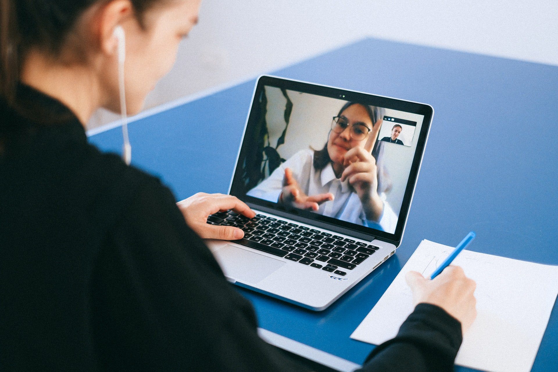 video conference between two people