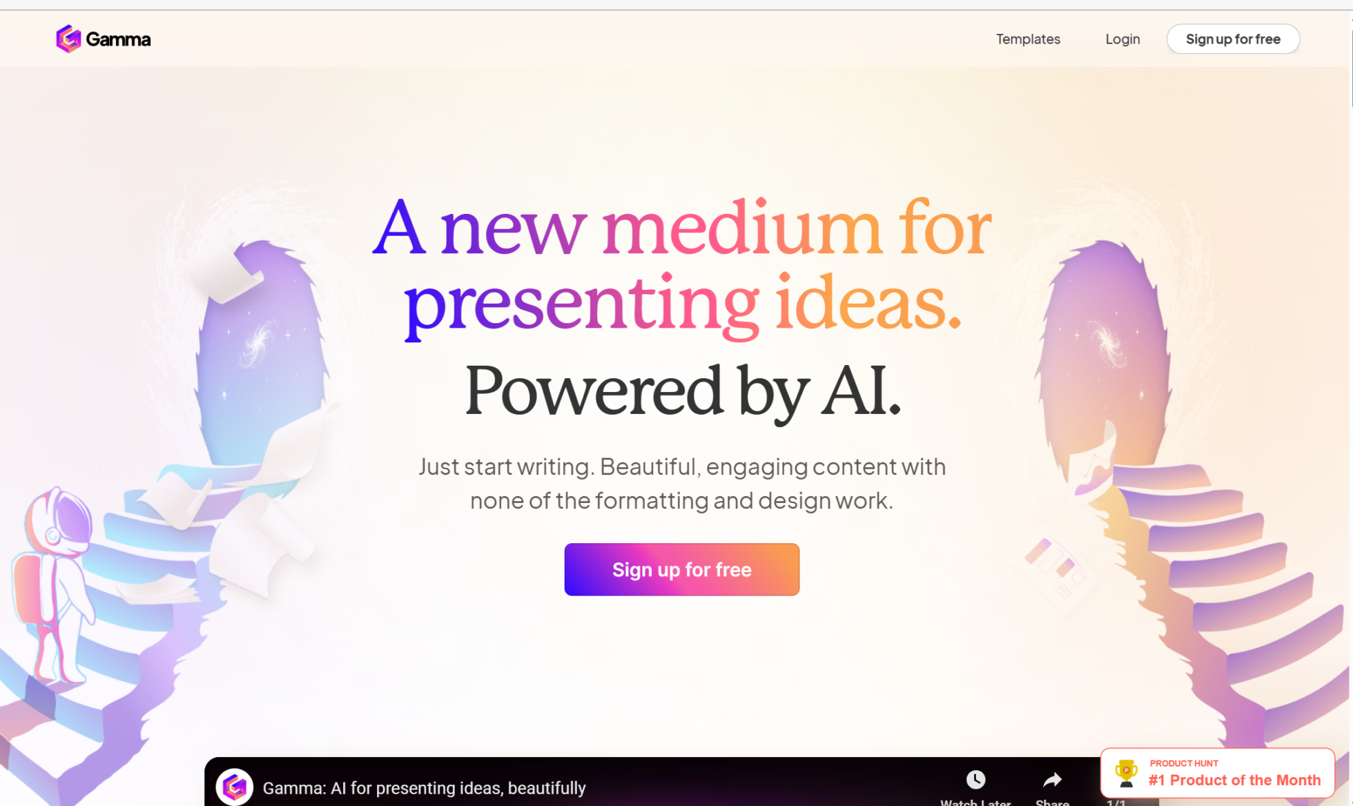 Gamma is a powerful presentation tool powered by AI