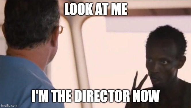 Agora sou o diretor
