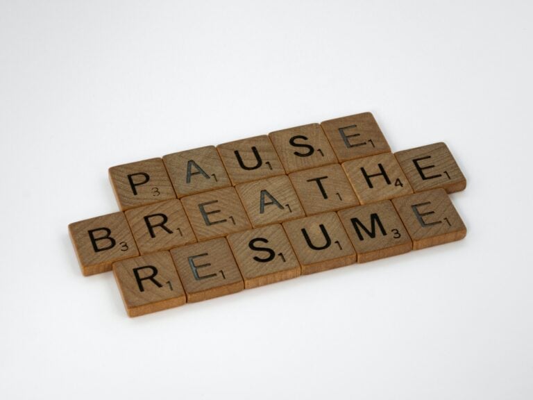 Pause, breathe, resume