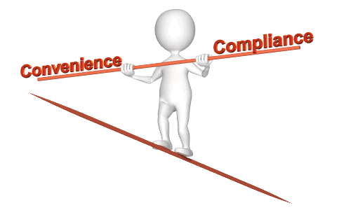 Walking the tight rope between convenience and compliance