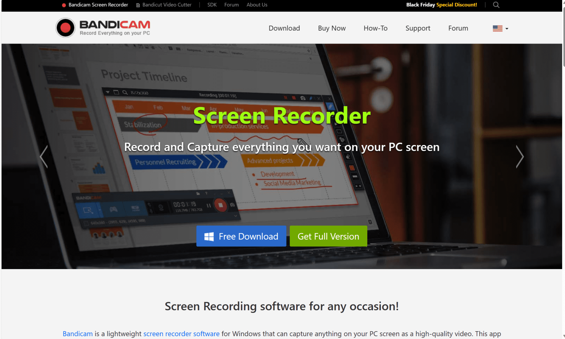Bandicam is a brilliant screen recorder.