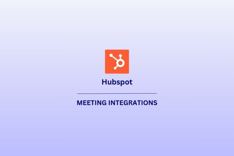 Hubspot 미팅 통합