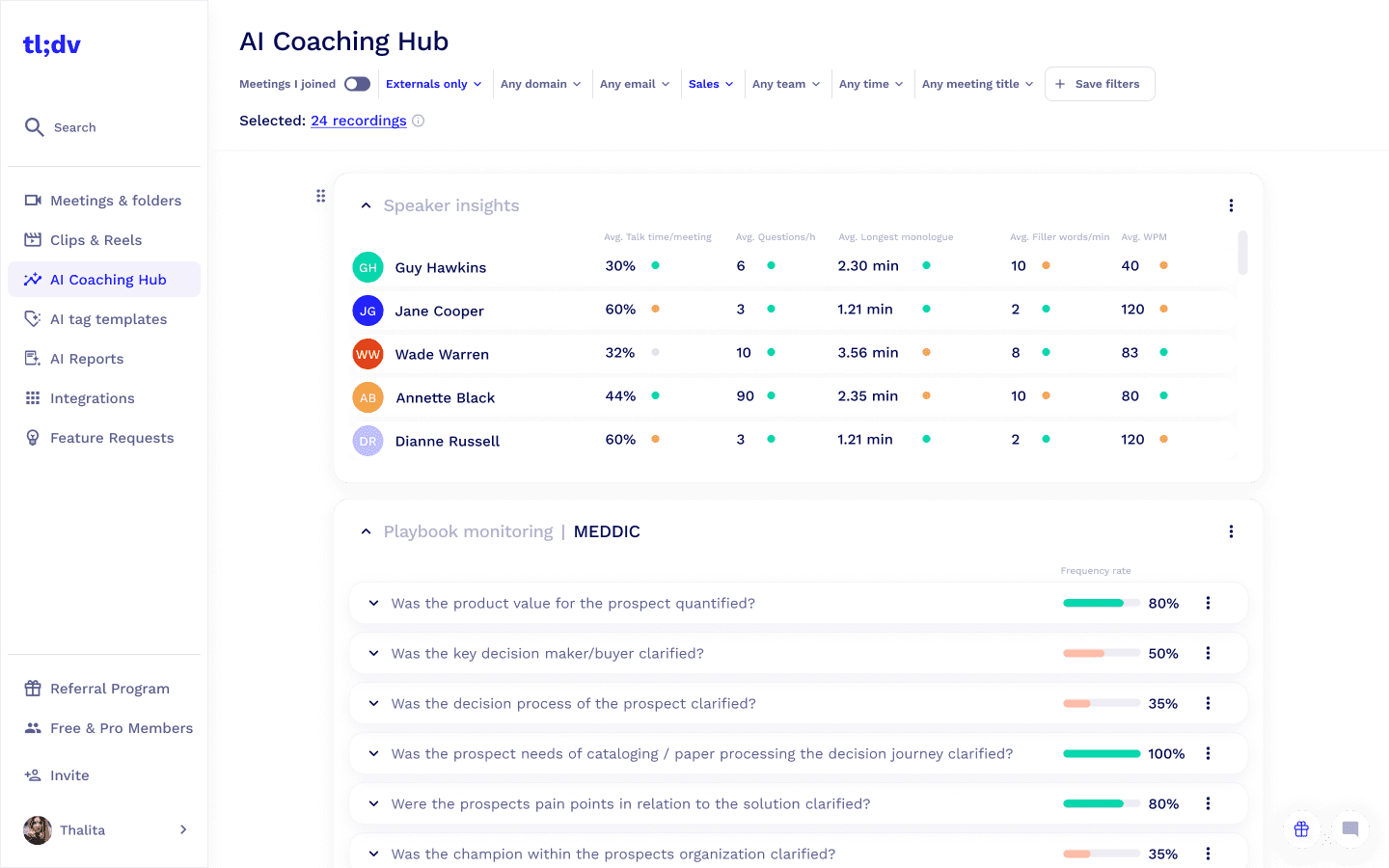 tldv coaching hub