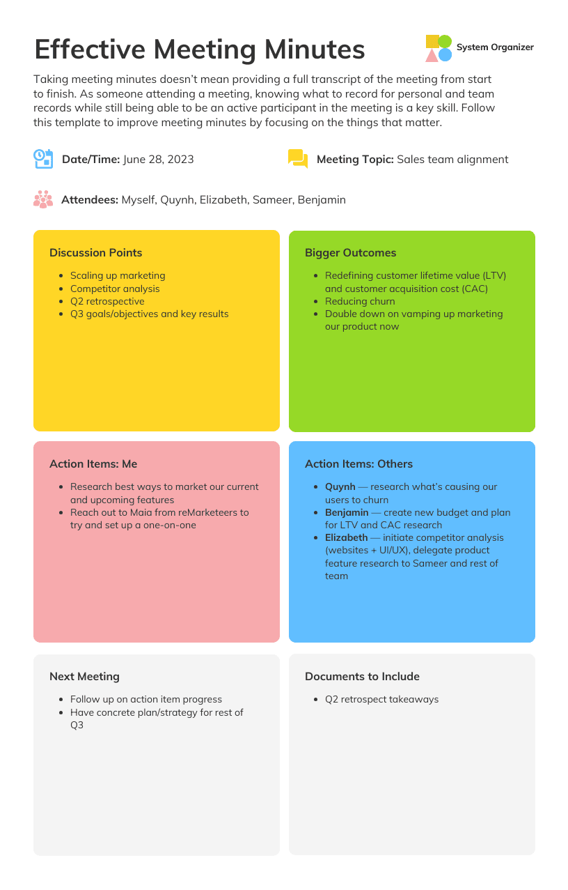 How to take effective meeting minutes