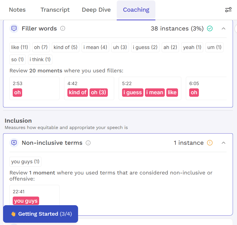 Reads Coaching war für mich nicht besonders hilfreich.