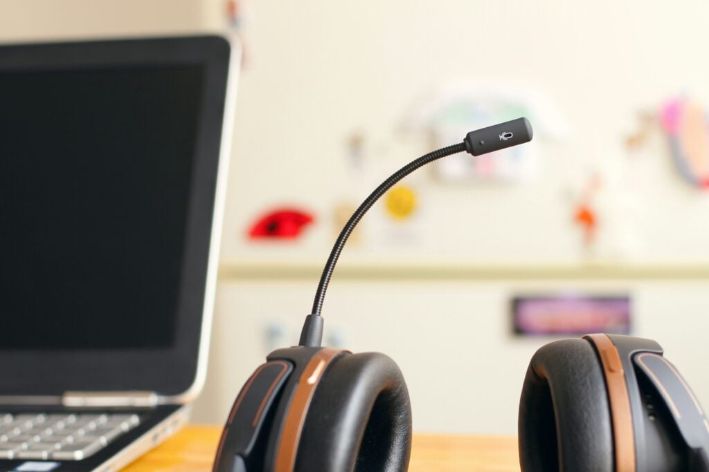 image of a headset which someone can use with a sales script