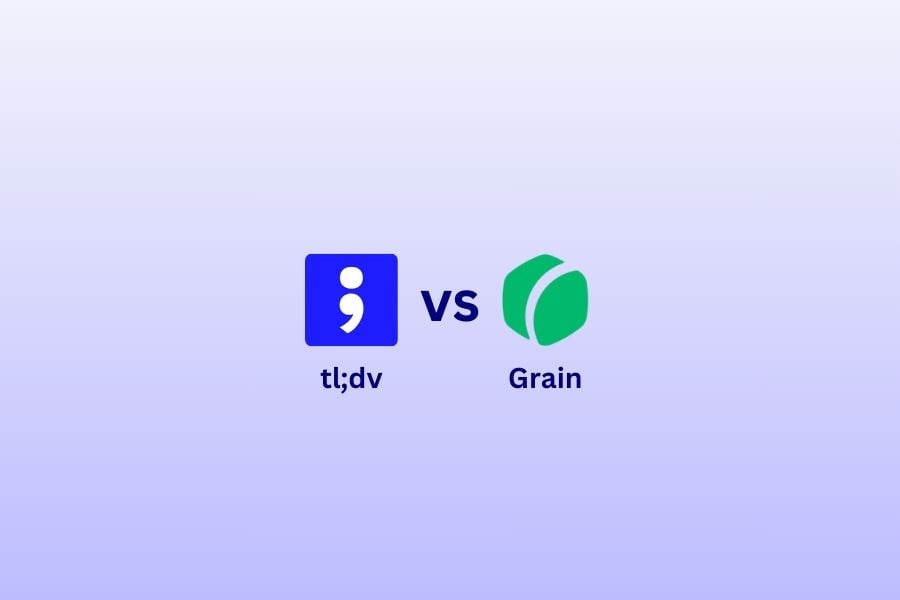 tl;dv and Grain logos on a side by side comparison
