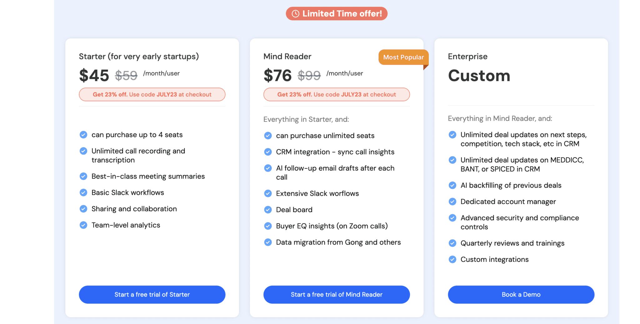 Sybill Pricing July 24