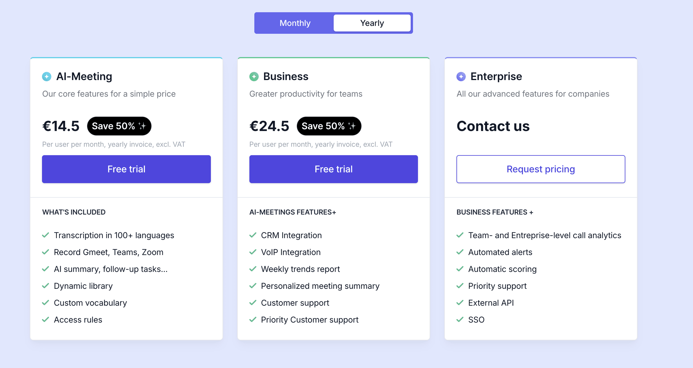 Leexi pricing