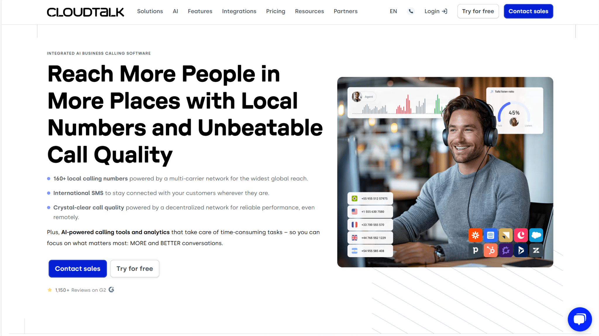 Cloudtalk homepage