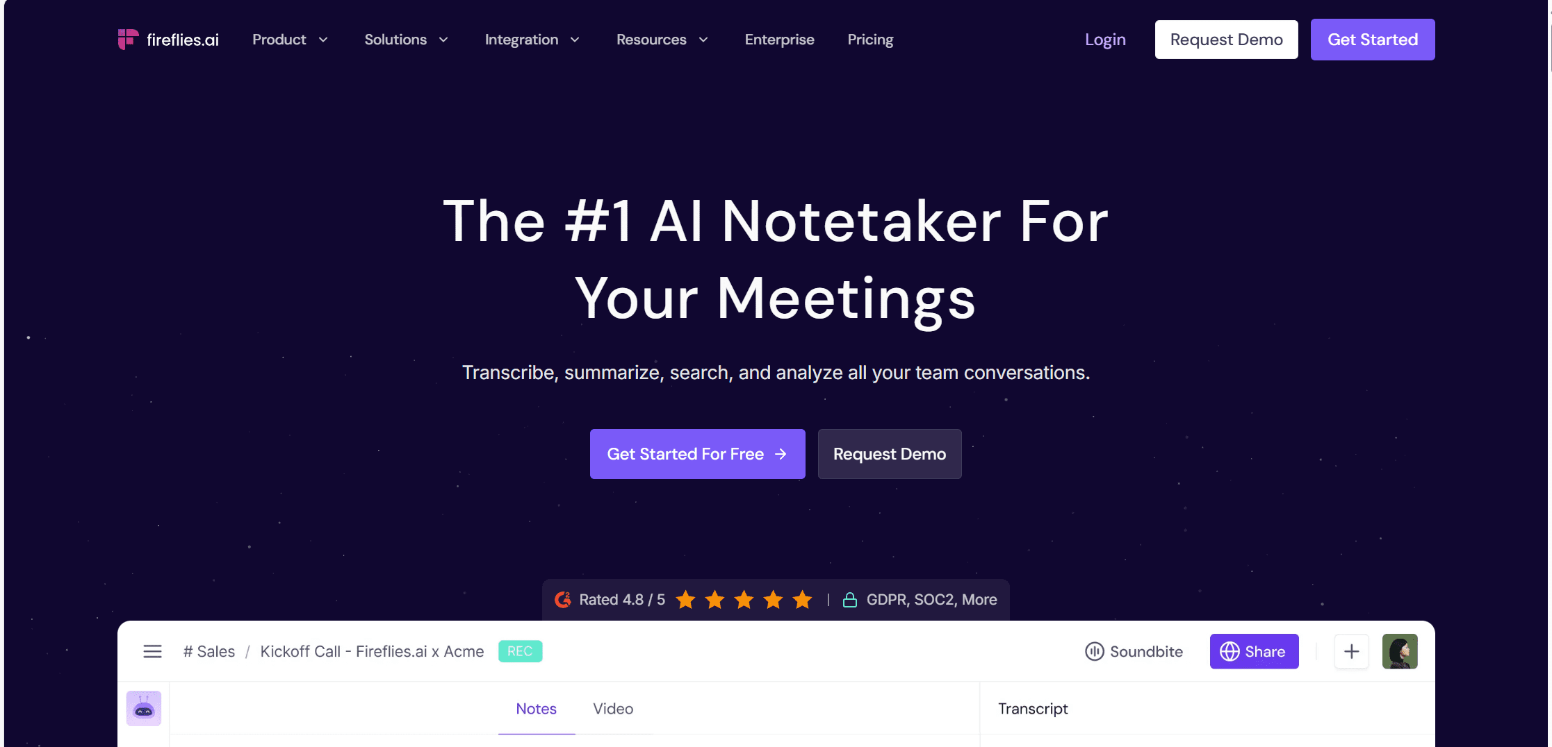 Fireflies' new, simplistic hompage
