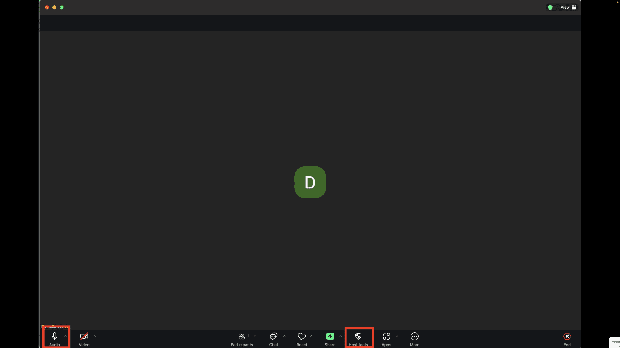 location of the audio settings and the host settings on Zoom for how to mute zoom