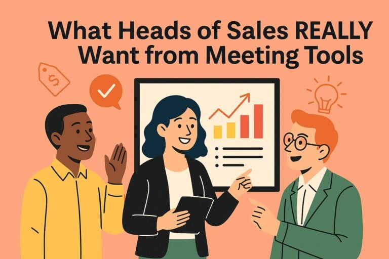 영업 책임자가 회의 도구에서 진정으로 원하는 것