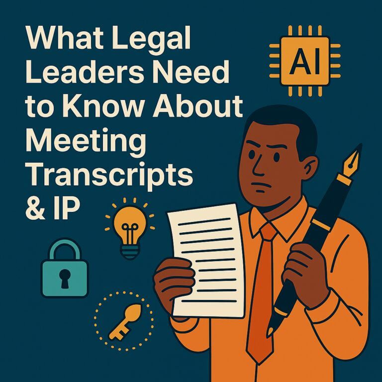 법무 담당자가 알아야 할 회의 녹취록 및 IP에 관한 사항
