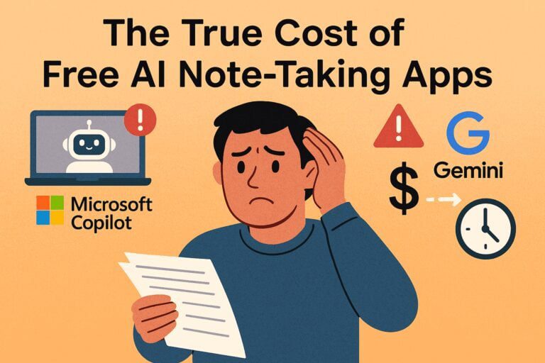 Die wahren Kosten der kostenlosen AI-Notizentnahme-Tools