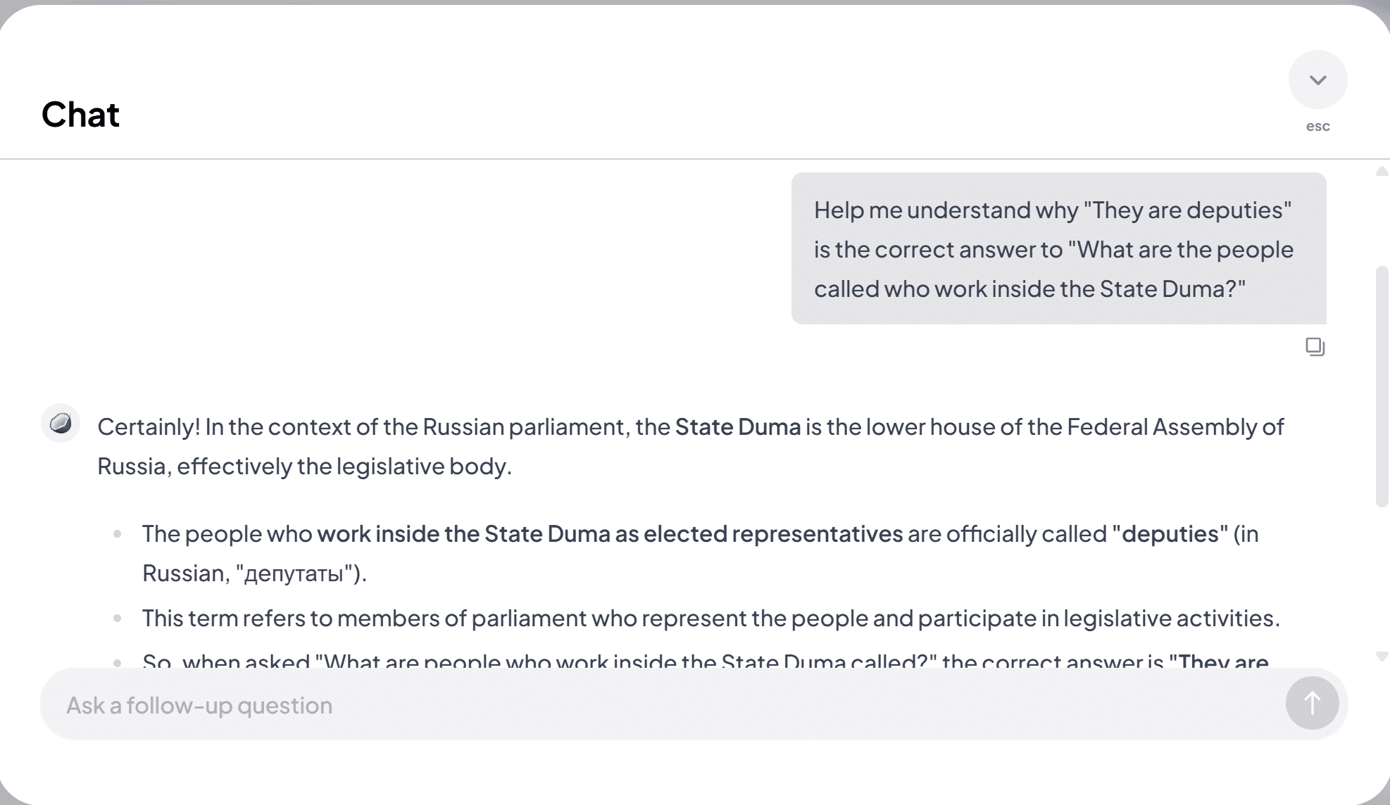 Revisione delle risposte errate al quiz di Coconote.