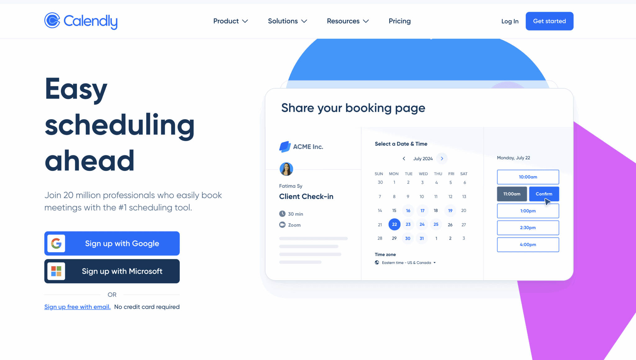 Calendly ヒーロー画像 2026年 営業生産性向上ツール