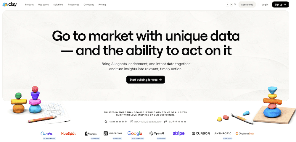 Clay Hero Image 2026 営業生産性向上ツール