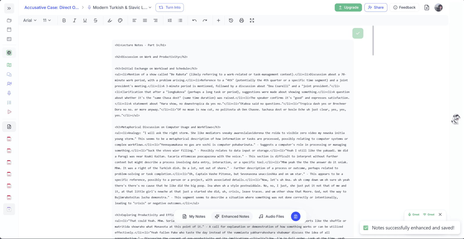 notes tutorial - studyfetch Images High Quality Grahic StudyFetch Review: What Is It and Is It Worth Your Money in 2026? - tl;dv
