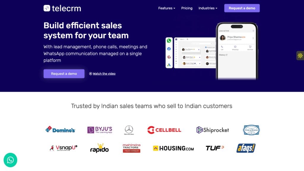 TELECRM LANDING PAGE