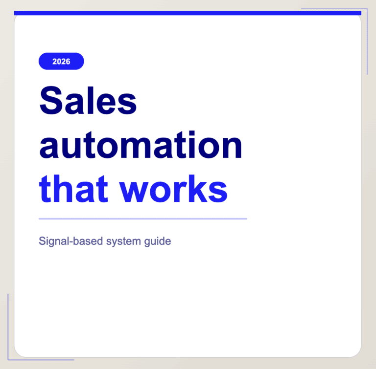 Sales automation system in 2026: signal-based workflows that protect deliverability