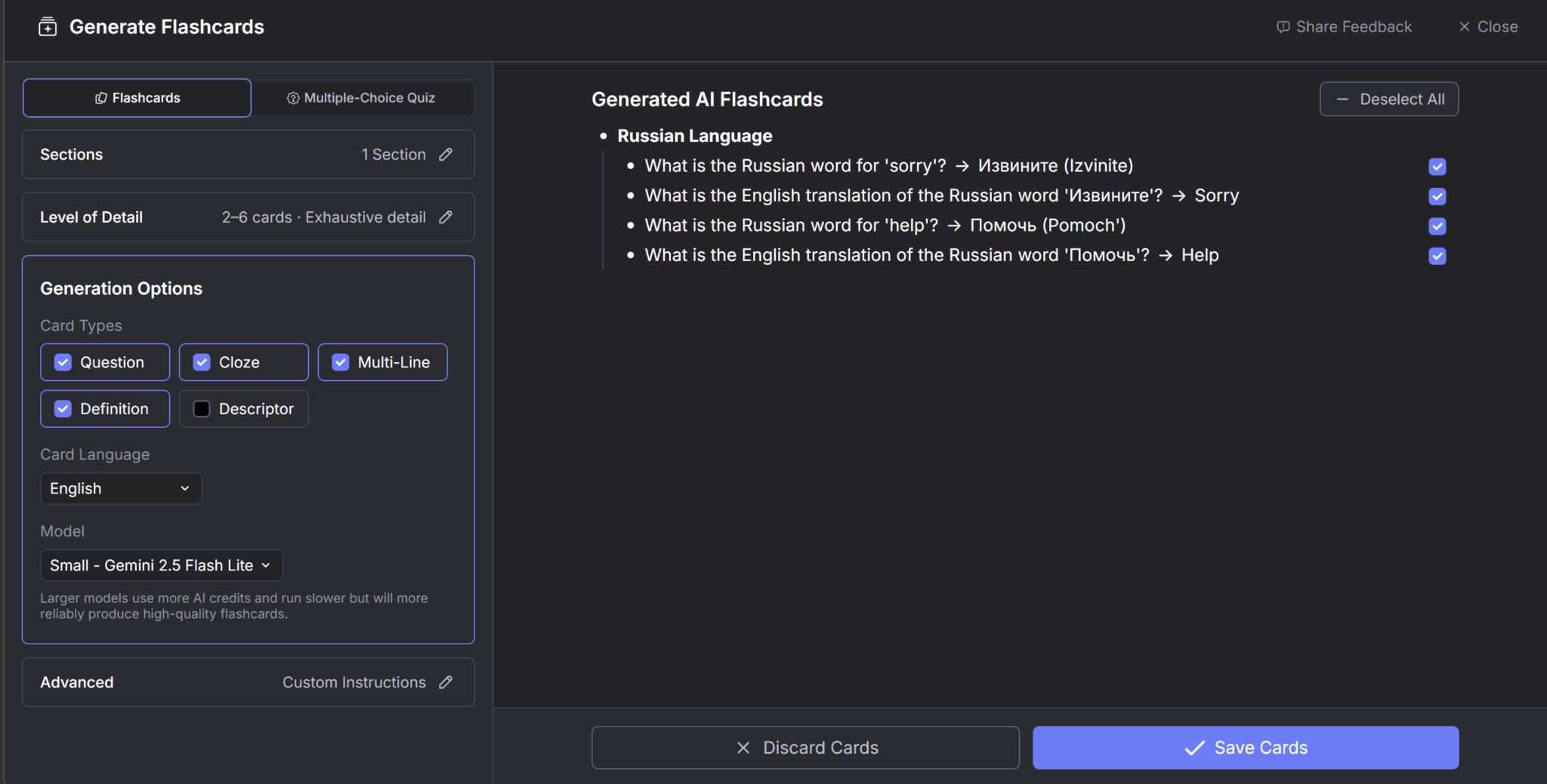 RemNote's flashcard creation attempt was an absolute shambles.
