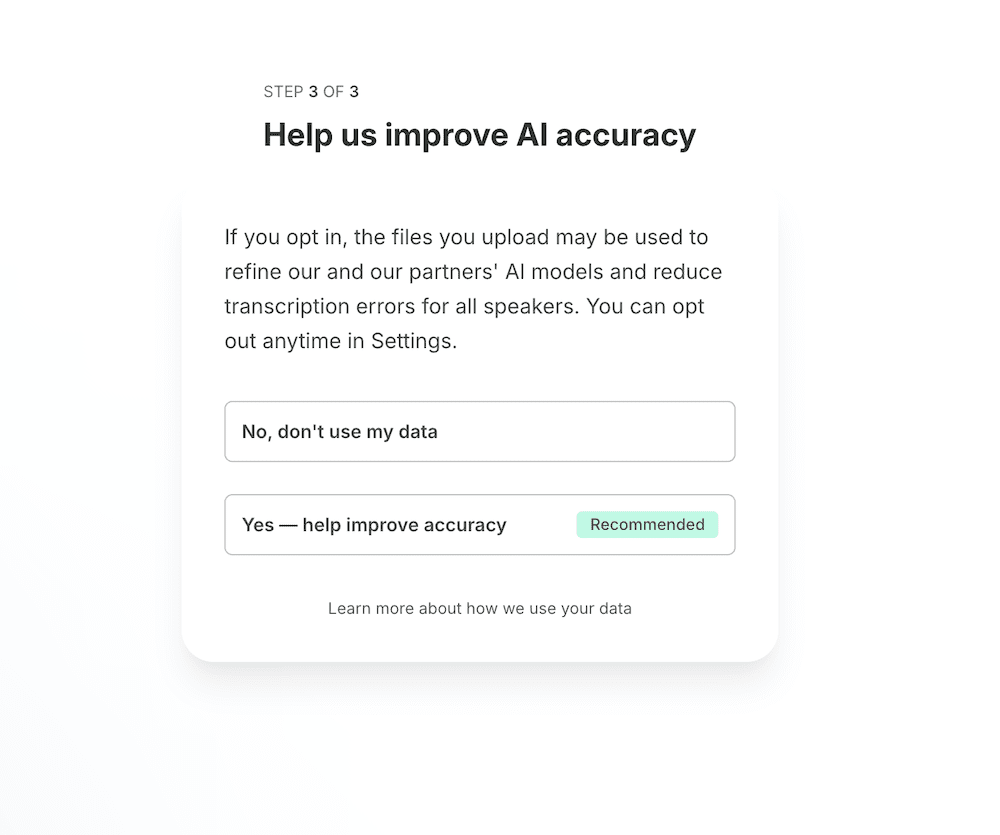 HappyScribe Data Governance
