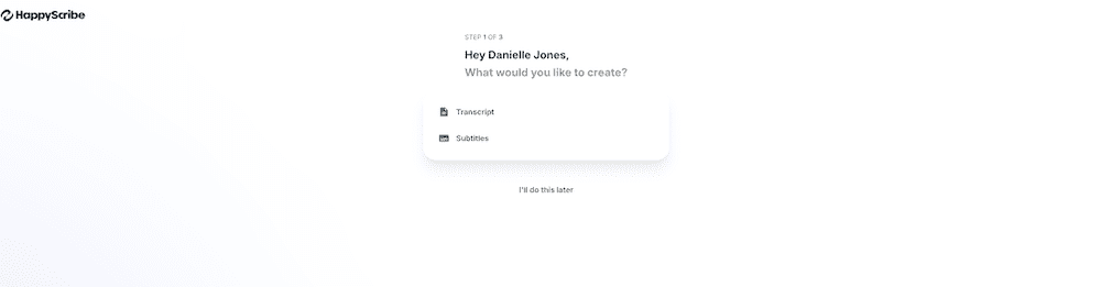HappyScribe Onboarding