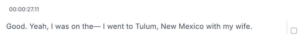 HappyScribe Transcription error 1