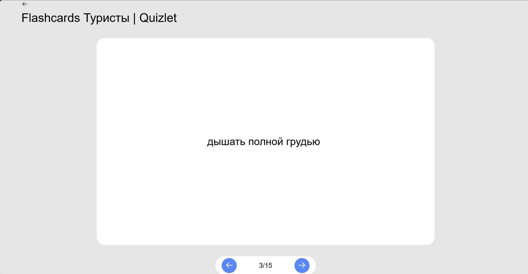 Le flashcard di Quizlet sono state importate correttamente, ma non presentavano alcuna differenza rispetto a quelle presenti su Quizlet stesso.